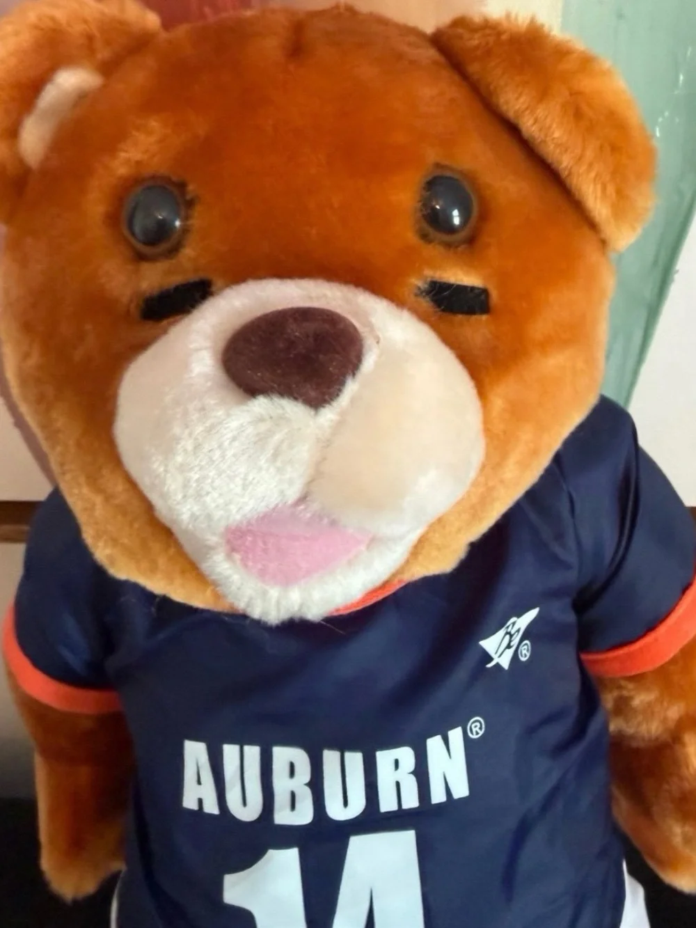 Vintage Auburn Tigers Teddy Bear Plush #14 Officially Licensed NCAA Collectible